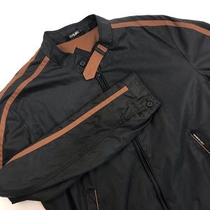 Vtg members only racer stripe jacket